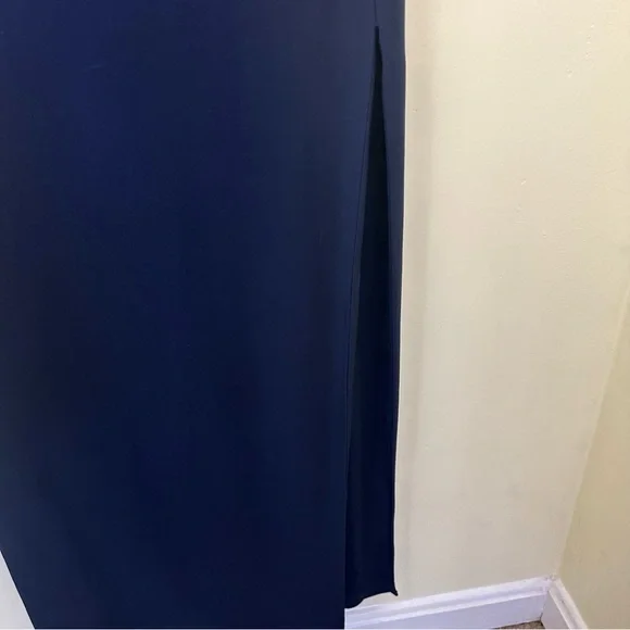 Ralph Lauren Embellished Evening Gown Navy Dress SZ 4 - Picture 5 of 14